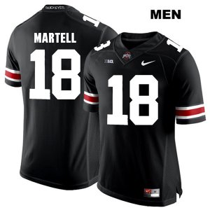 Men's NCAA Ohio State Buckeyes Tate Martell #18 College Stitched Authentic Nike White Number Black Football Jersey ZE20E82YH